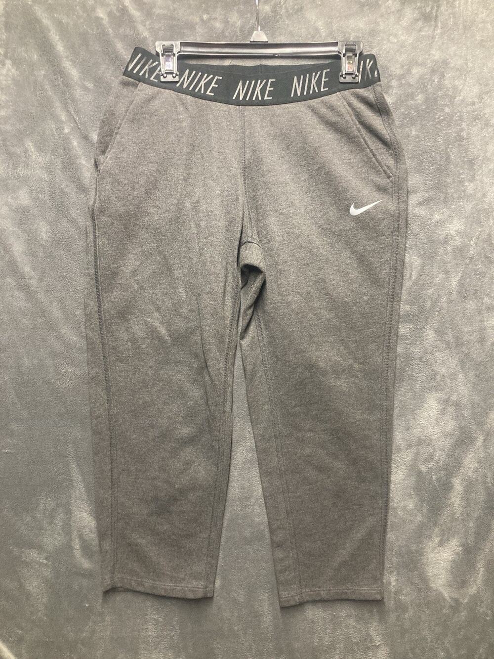 Y2K Nike Spell out Waist French Terry Training DRI-FIT Sweatpants Woman Gray M